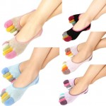 Дамски невидими памучни чорапи с 5 пет пръста, много удобни под глезена, 100% памук